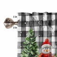 thumbnail image 5 of Christmas Snowman Kitchen Valances for Windows 42x12 Inch Kitchen Curtains Valances Rod Pocket Black White Plaid Snowflake Pine Tree Bathroom Window Valances for Window Treatment Decor, 5 of 6
