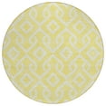 thumbnail image 2 of Addison Rugs Chantille Indoor/Outdoor Transitional Geometric Yellow Washable Round Rug, 8' x 8', 2 of 6