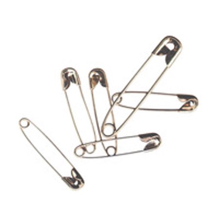 - School Smart Safety Pin, No 2, 1-1/2 in, Steel, Nickel Plated, Pack of 144