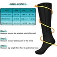 thumbnail image 6 of 2 Pairs Wukang 15-20 mmHg Black L/XL Size Zipper Compression Socks Closed Toe Knee High Compression Stockings for Men & Women, 6 of 6