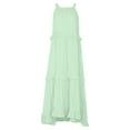 thumbnail image 6 of ATOYSOY Dresses for Women Crew Neck Ruched Long Dress Beach Sundresses Summer Solid Color Casual Dresses Loose Sleeveless (Mint Green,XXL), 6 of 8