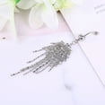 thumbnail image 2 of AOOOWER Hot for Rhinestone Tassel Dangle Bar Body Piercing Jewelry Button Navel Belly Ri, 2 of 7