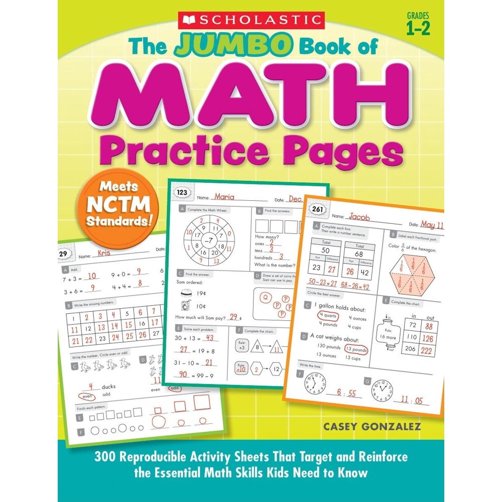 The Jumbo Book of Math Practice Pages (Paperback)