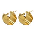 thumbnail image 1 of 1 Pair Wide Loop Earrings Dangle Loop Earrings Women Ear Jewelry Fashion Accessory, 1 of 8