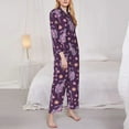 thumbnail image 3 of Yiaed Snake And Flower Print Pajamas Women's Long Sleeve Sleepwear Soft Button Down Loungewear Pjs Lounge Set Nightwear Womens Pajama Pants-Large, 3 of 7