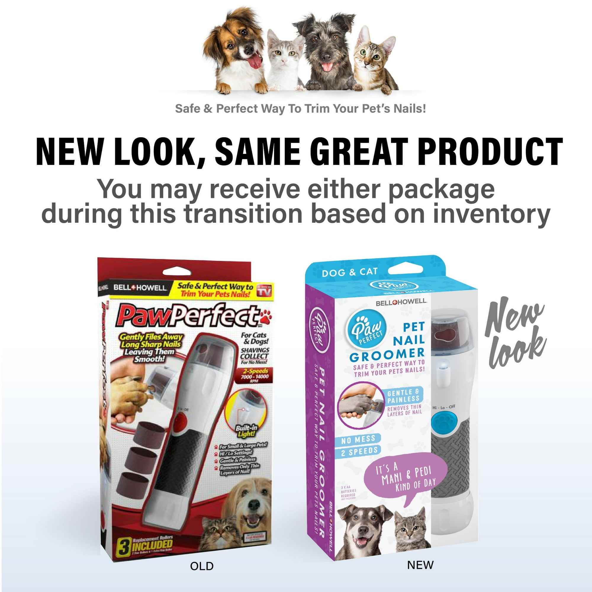 Paw Perfect Pet Nail Groomer with Protective Cover, Ultra Quiet