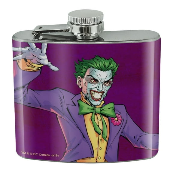 Batman Joker Character Stainless Steel 5oz Hip Drink Kidney Flask