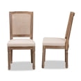 thumbnail image 4 of Baxton Studio Louane Dining Chair, Set of 2, Beige and Antique Brown, 4 of 9