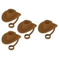 thumbnail image 4 of Tapas para pajitas, tapas herméticas para vasos, accesorios y cubiertas para pajitas. 4 piezas marrón, 4 of 9