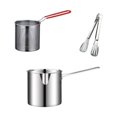 thumbnail image 1 of Práctica olla para freír de gran capacidad resistente al desgaste con cesta de filtro con asas, olla para leche, olla pequeña para restaurante, hervir Estilo A Sunnimix Ollas para freír, 1 of 7
