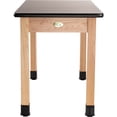thumbnail image 3 of Pemberley Row Solid Ash Wood Black Science Lab Table Rectangular Adjustable 24"x60" Unassembled, 3 of 3