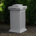 thumbnail image 4 of Good Ideas Savannah Outdoor Column 30 Gallon Storage & Waste Bin, Light Granite, 4 of 4