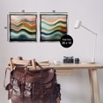 thumbnail image 4 of Stupell Industries Earth Tone Fluid Waves Abstract Painting Gray Floater Framed Canvas Art Print Wall Art, 18 x 18, Set of 2, 4 of 10