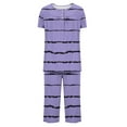 thumbnail image 5 of hotojiny Womens Pajama Sets Short Sleeve Button Down Sleepwear Top and Capri Pants with Pockets 2 Piece Lounge Sets, 5 of 5