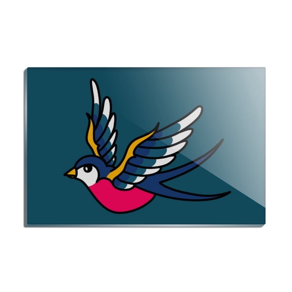 Traditional Swallow Rectangle Acrylic Fridge Refrigerator Magnet