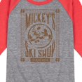 thumbnail image 3 of Disney Standard - Mickeys Ski Shop - Toddler & Youth Raglan Graphic T-Shirt, 3 of 6