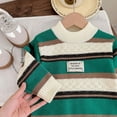 Avrntaa Boys Sweaters Color Block Uniform Sweater Striped Sweaters