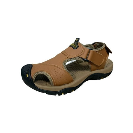 

Zodanni Men Hiking Sandal Fisherman Athletic Sandals Summer Beach Shoes Sport Water Casual Closed Toe Reddish Brown 10