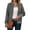 Gray, variant on FDGIU Women's Plaid Flannel Hooded Shacket - Long Sleeve Zipper & Pockets for Casual Outdoor Activities