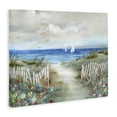 thumbnail image 2 of Stupell Industries Coastal Tranquil Beachside Flower Meadow Ocean Sailboats Scene Canvas Art, 30 x 24, by Nan, 2 of 6