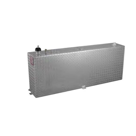 RDS Tanks Liquid Transfer Tank 72118 DOT Approved; Gasoline or Diesel; 90 Gallon Capacity; Rectangle; Smooth Mill; Aluminum; Used For Transferring Fuel To Automobiles/Boats/4-Wheelers/Generators