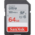 thumbnail image 1 of 64GB Ultra SDXC UHS-I Memory Card - 120MB/s, C10, U1, Full HD, SD Card - SDSDUN4-064G-GN6IN, 1 of 5