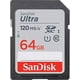 thumbnail image 1 of 64GB Ultra SDXC UHS-I Memory Card - 120MB/s, C10, U1, Full HD, SD Card - SDSDUN4-064G-GN6IN, 1 of 5