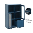 thumbnail image 4 of Leumius Sideboard Cabinet with Storage,Buffet Cabinet with Glass Doors & Drawer,Open Storage Cabinet for Living room,Blue, 4 of 8