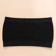 thumbnail image 5 of Delconic Seamless Bandeau Tube Top for Women Stretch Strapless Ribbed Crop Top Lightweight Breathable Pullover Design Black 32, 5 of 6