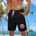 thumbnail image 1 of Sentmoon Golf Shorts Men Lightweight Summer Loose Elastic Waist Bermuda Shorts Drawstring Palm Tree Print Gym Shorts with Pockets 2025 Comfy for Sports Practice Black XXL, 1 of 5