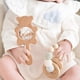 thumbnail image 3 of 2pcs natural beech wood animal crochet bead bracelet baby rattle sensory toy (rabbit), 3 of 4
