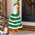 thumbnail image 6 of KuKeDi 2-Piece 23 inch Porch Goose Outfit, Christmas Tree Dress and Star Hat for Goose Statue, 6 of 7
