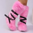 thumbnail image 2 of Bottes de Neige Roses pour Femmes à Talon Plat, Toutes Saisons, à Tige Haute, Chaudes, Longues, pour Diverses Occasions en Hiver, 2 of 5