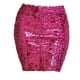 thumbnail image 1 of Faldas de moda para mujer, faldas elásticas brillantes para la calle, vestido de tubo con lentejuelas, falda cruzada para Rosa roja, 1 of 7
