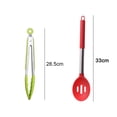 thumbnail image 2 of 2Pieces Kitchen Cooking Utensils Set , Silicone Utensil with Stainless Steel Handle, Nonstick Kitchen ToolsFashion Red + 9 Inch Green, 2 of 5