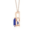 thumbnail image 2 of ANGARA Natural Claw-Set Trillion 1.2 ct Tanzanite V-Bale Pendant in 14K Rose Gold for Women (Size-7mm) | December Birthstone, Anniversary, Jewelry Gift for Women | Natural Tanzanite Necklace, 2 of 11