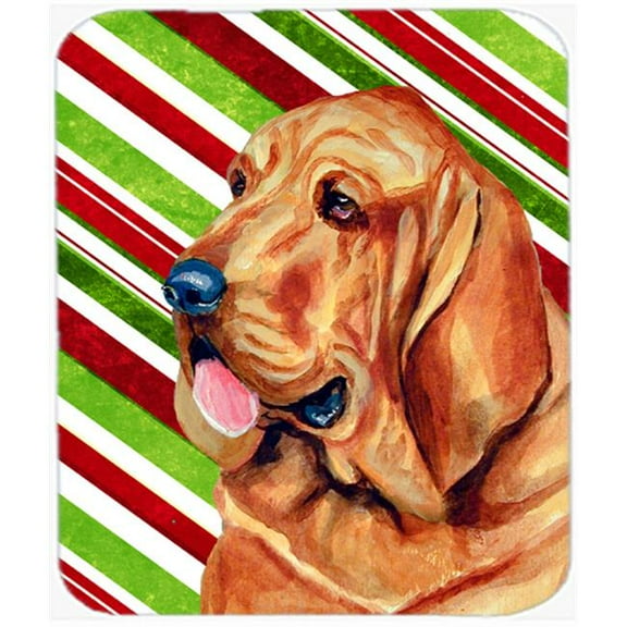 Carolines Treasures Bloodhound Candy Cane Holiday Christmas Mouse Pad