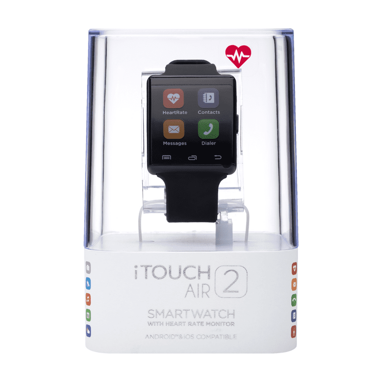 iTouch Air 2 Smartwatch 41mm Black Case with Black Strap