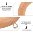 thumbnail image 2 of 2 Pieces Wooden Curtain Rings with Grommet Wooden Curtain Rings Drapery Rod Rings Hangers, 2 of 5
