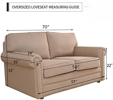 Stretch Oversized Loveseat Slipcover 1-Piece Sofa Cover Furniture Protector Couch Soft with Elastic Bottom for Kids Polyester Spandex Jacquard Fabric Small Checks ASH Rose