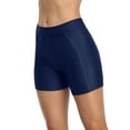 thumbnail image 1 of BeautyIn Shorts de Bain pour Femmes avec Poches Shorts de Planche de Bain Unis, 1 of 6