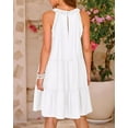 thumbnail image 5 of PRETTYGARDEN Women's Summer Hollow Out Halter Dresses Casual Sleeveless A-Line Tiered Swing Sundress Beach Vacation Mini Dress, 5 of 6