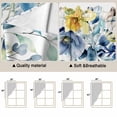 thumbnail image 5 of Teal Blue Eucalyptus Swag Curtains for Kitchen/Bedroom/Living Room, Spring Garden Floral Leaves Botanical Scalloped Curtains 63 Inch Long, Window Swag Topper Curtains Valances 2 Panels Set 36"x63", 5 of 8