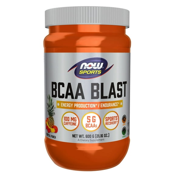 NOW Foods - NOW Sports BCAA Blast Powder Tropical Punch - 600 Grams