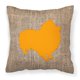 thumbnail image 1 of "Caroline's Treasures Sheltie Almohada decorativa de tela de lona naranja y arpillera, 14" x 14 ", multicolor Caroline's Treasures BB1080-BL-OR-PW1414, 1 of 1