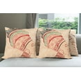 thumbnail image 6 of Ambesonne African Throw Pillow Cover 4 Pack, Female Turban, 24", Peach Red Teal, 6 of 7