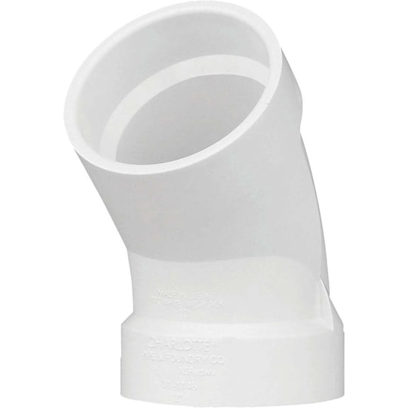 Charlotte PVC003211000HA 2 in. 45 Degree Pipe Elbow