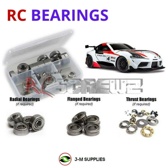 RCScrewZ Metal Shielded Bearings tra099b for Traxxas Toyota GR Supra GT4 (#93064-4) RC Car | SET