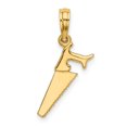 thumbnail image 3 of 14K Yellow Gold Polished Finish 3-Dimensional Hand Wood Saw Charm Pendant, 3 of 4