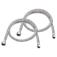 thumbnail image 1 of Conector de manguera de grifo Uxcell de 2 paquetes de 35 pulgadas, conector de rosca hembra de 9/16" x G1/2 para baño, 1 of 6